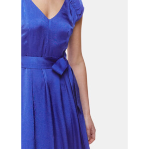 Whistles Arie Hammered Satin Midi Dress